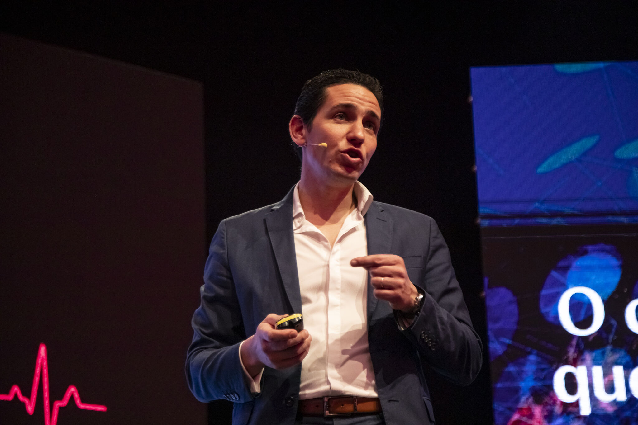 José Pedro Almeida - AI Keynote Speaker delivering a presentation on enterprise AI transformation